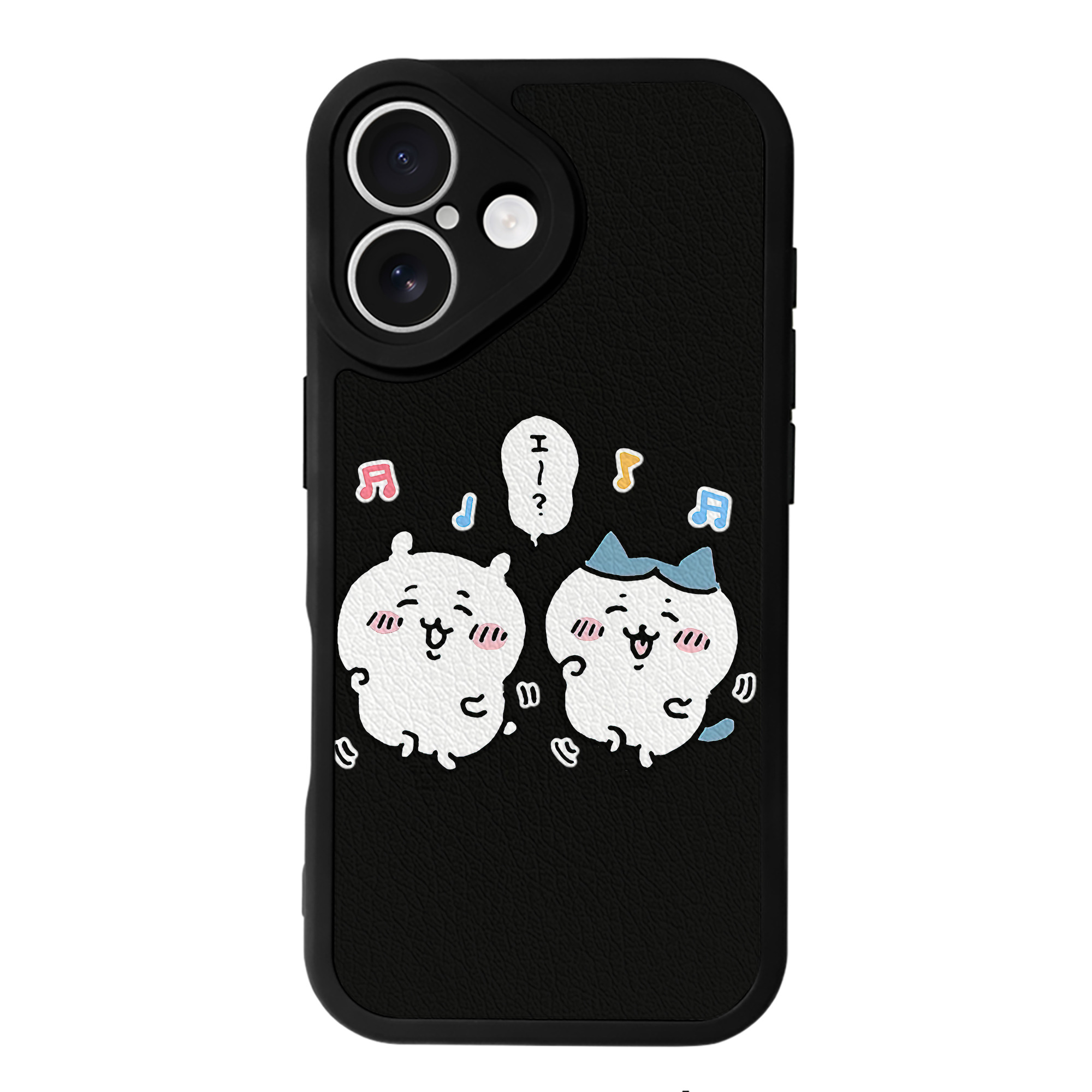 （画像用） ちいかわ ハチワレ Chii-kawa hachiware 【iPhone 16シリーズ対応】シリコンスマホケース（レザー調） 材質：シリコン